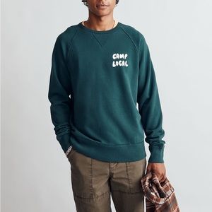 Garment-Dyed Crewneck Sweatshirt - forest green